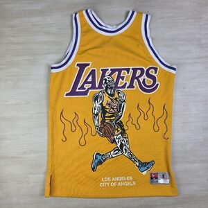 Mitchell & Ness Yellow Lakers Jersey